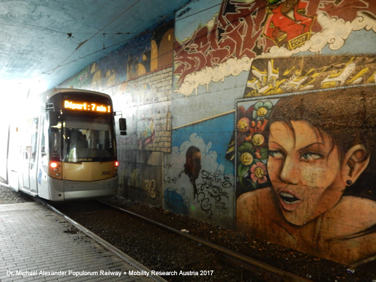 De Wand Brssel Tram Metro Straenbahn Belgien Kunst Graffiti