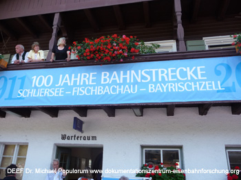100 Jahre Bahnstrecke Schliersee - Fischbachau - Bayrischzell. DEEF / Dr. Michael Populorum 2011