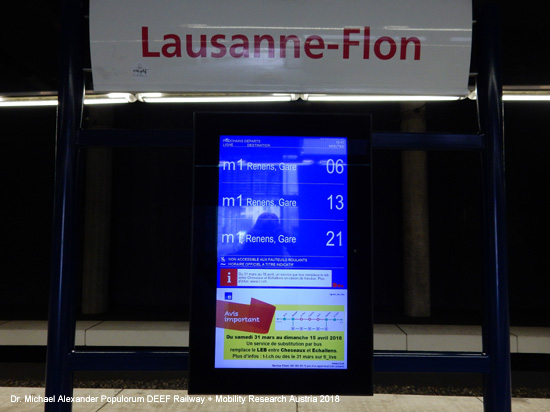 Metro Lausanne Schweiz Ouchy Renens Flon