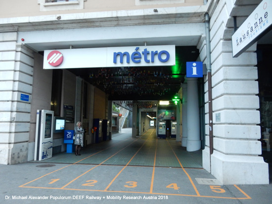 Metro Lausanne Schweiz Ouchy Renens Flon