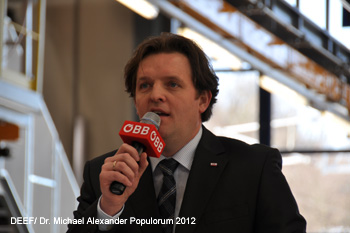 Erffnung BB Servicehalle 2 Innsbruck Westbahnhof 2012. DEEF / Dr. Michael Populorum