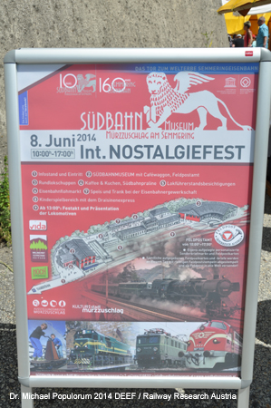 foto bild picture image Eisenbahnfest 160 Jahre Semmeringbahn, 10 Jahre Sdbahnmuseum. Dr. Michael Populorum