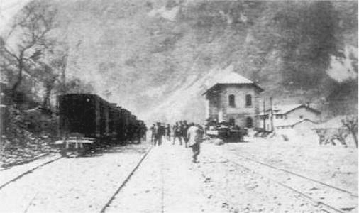 Bahnstrecke Cividale di Friuli (strich) nach Karfreit (Caporetto, Kobarid)