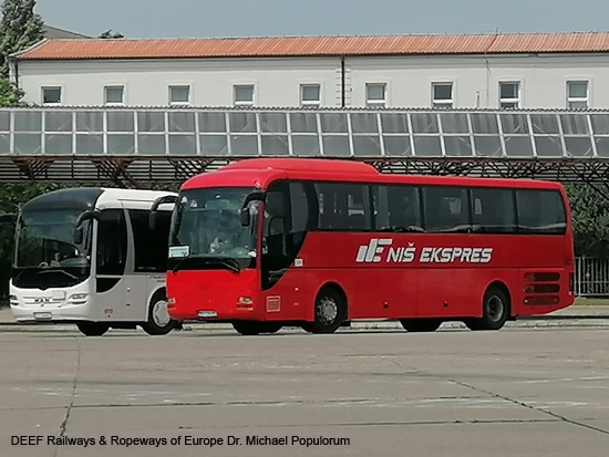 Autobus Nis Ekspres Balkanreise 2024 Eisenbahn Autobus Bus Foto Zug Schiff Fähre Österreich Ungarn Bild Serbien Kosovo Albanien Italien