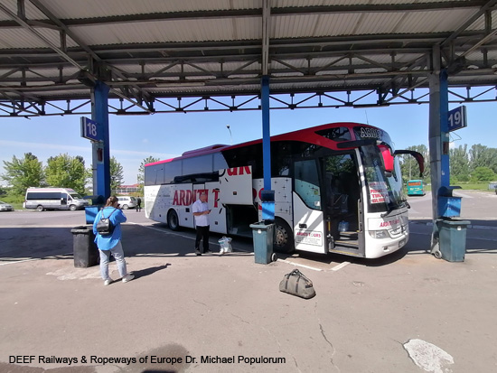 Busbahnhof Pristina Balkanreise 2024 Eisenbahn Autobus Bus Foto Zug Schiff Fähre Österreich Ungarn Bild Serbien Kosovo Albanien Italien