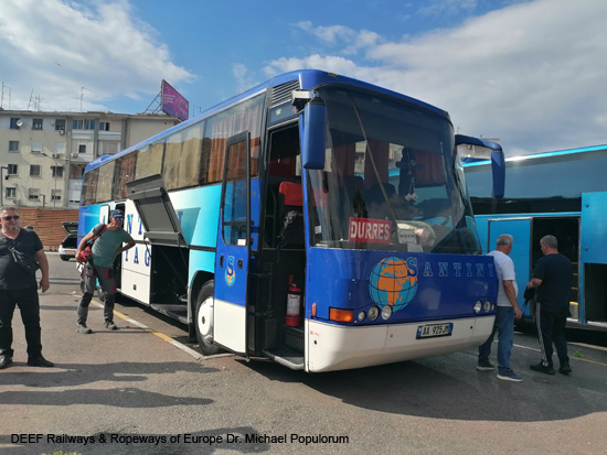 Balkanreise 2024 Eisenbahn Autobus Tirana Durres Bus Foto Zug Schiff Fähre Österreich Ungarn Bild Serbien Kosovo Albanien Italien