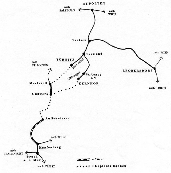 Traisentalbahn Leobersdorferbahn Skizze Plan Foto